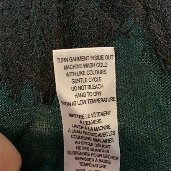 Cute Sheer Forest Green Sheer Top - Picture 9 of 11